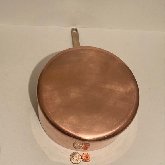 Vintage Metal Copper and Brass Cooking Pot, Pan - Picture 3 of 5